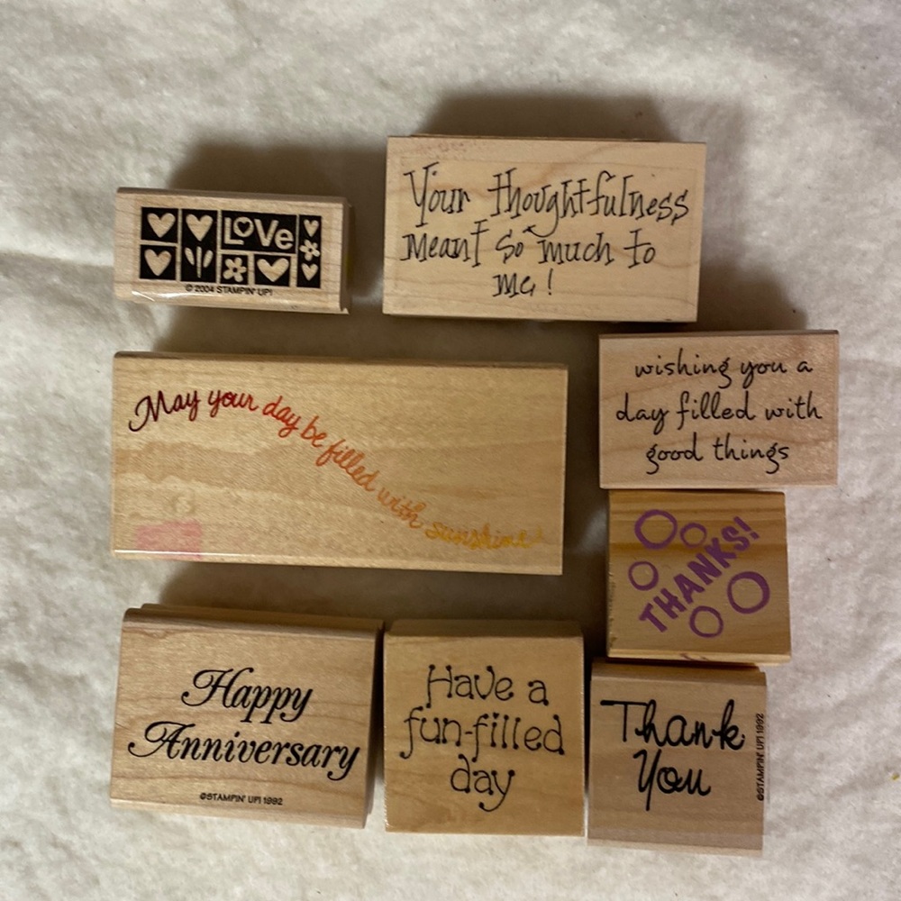 Rubber stamps for card making